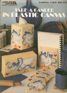 Arts Take A Gander In Plastic Canvas Pattern Leaflet Geese Coasters