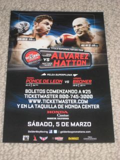 Mint Mini 3X5 Fight Poster Saul Canelo Alvarez vs Matthew Hatton