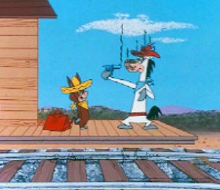 signed Cel Quick Draw McGraw Shooting Room Only framed *Rare