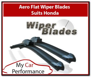 Aero Flat Wiper Blades   Suits All Honda Vehicles 2x Front Wipers