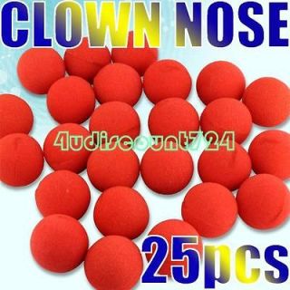 Sponge Ball Trick Clown Red Nose For Dress Up Party 25 Pcs