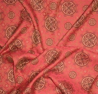 CLARENCE HOUSE Chinese Medallions Orange Coral Brown Woven Remnant New