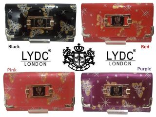 LYDC Designer Sparkly Butterfly Purse Women Wallet Evening Clutch Bag