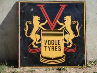 VINTAGE VOGUE TYRES VOGUE TIRES HUGE ADVERTISING SIGN RARE ONE OF A