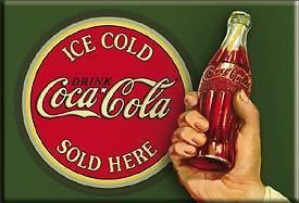 Fridge Freezer Ice Tool Box Magnet Coca Cola Ice cold soda sold here