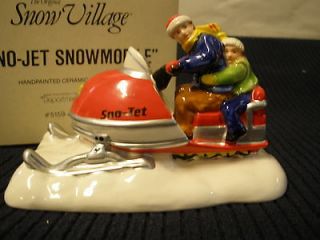 Sno Jet Snowmobile Red Original Snow Village Accessory Department Dept
