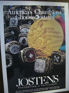 1985 Jostens Ad 8.x 10 World Series Rings Olympics Gold Medal