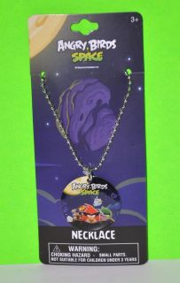 BIRDS SPACE DOG TAG NECKLACE CHAIN PARTY FAVOR RED BIRD ROVIO NIP