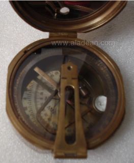 Solid Brass Brunton Clinometer Compass Antique Nautical Vintage Marine