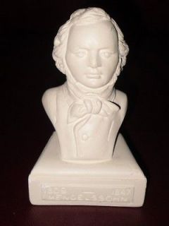 Ludwig Felix Mendelssohn German Composer Willis Music Co Bust Figurine