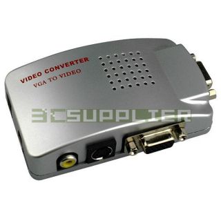 PC Mac Laptop VGA to Video RCA NTSC PAL TV VCR S Video USB Converter