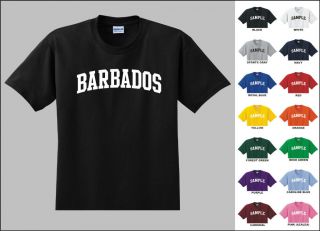 Country of Barbados College Letters T shirt