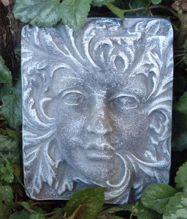 concrete plastic mold greenlady garden fairy face mould casting mold
