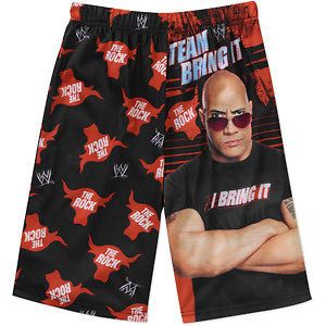 WWE Wrestling The Rock Boys Pajamas Shorts Lounge Pants 10 12 14 16