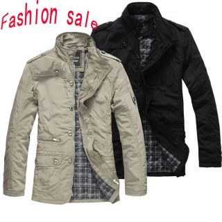 New Mens Jacket Cloth Coat Slim Clothes Winter Warm Overcoat Outwear