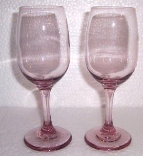 Libbey Rose/Pink Color Depression Wine Glasses