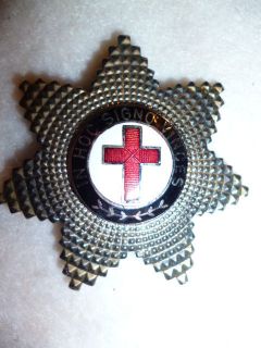 Vintage Masonic Knights Templar Silver & Enamels Badge