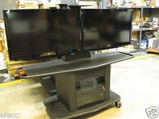 Rolling Video Conferencing System TV Stand w/ 2x LG 42LH20 42 720p HD