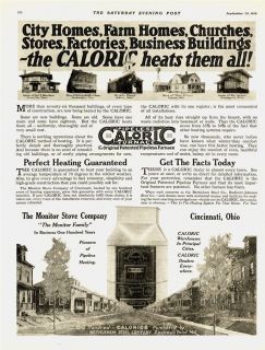 1919 AD Monitor Stove Co., Cincinnati, OH pipeless caloric furnace
