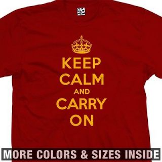 Keep Calm and Carry On T Shirt   KCACO KCCO UK Poster Meme   All Sizes