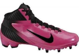 Mens Nike Alpha Speed TD 3/4 Mid Football Cleats 11.5 Black & Pink BCA