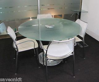 Gasca Gas Stackable White Designer Chair Meeting Room Orangebox Table