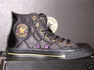 WOMENS Converse Chuck T Black Gold Quilted Nylon Hi