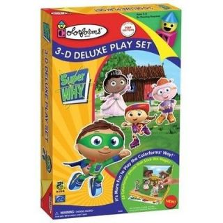 Super Why Colorforms 3D Deluxe Playset with all 4 characters, new MIB