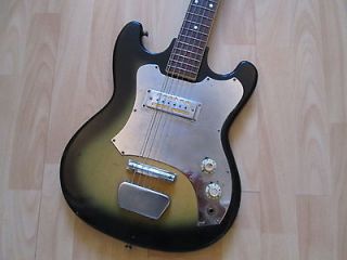 Teisco vintage electric guitar with goldfoil pickup and metal