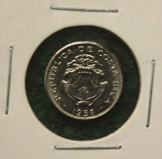 1958 COSTA RICA   5   CENTIMOS COIN   HIGH GRADE