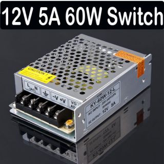 Switching Switch Power Supply for LED Strip light Lights 12V 5A 60W