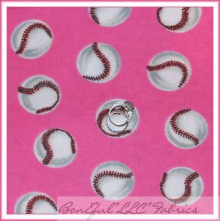 FQ Flannel GIRL Softball Game RARE Top Sport Ball Pink Dot Cotton