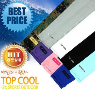New 1Pair Arm Sleeves Cooling UV Sun Protect Basketball Golf Cycling