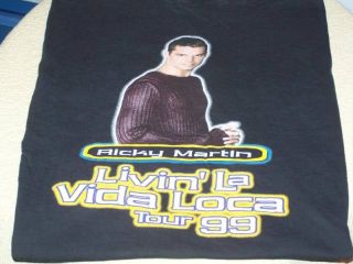 RICKY MARTIN 1999 La Vida Loca Tour CLEVELAND Shirt XL