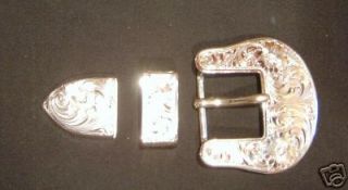 Wage Brand German Silver 1 Belt Halter Buckle Set
