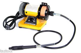 Mini Bench Grinder W/ Rotary Flexible Shaft Die Carving