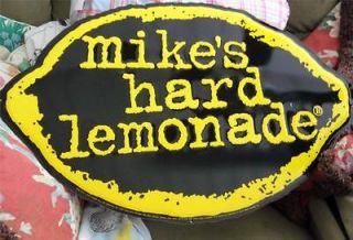 Mikes Hard Lemonade Large Raised Yellow Lettering Metal Malt Liquor