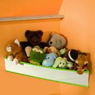 One Step Ahead Kids Corner Storage Canvas Shelf with Hanging Hooks