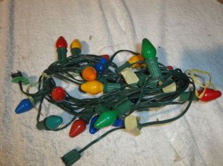 Vintage One Strand Of Multi Colored Christmas Lights   Couple Of