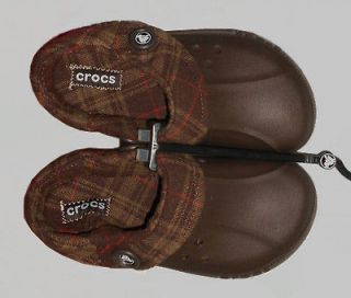 Crocs Blitzen Flannel Espresso Khaki Men Women All Size 4 5 6 7 8 9 10