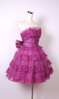 Betsey Johnson Evening Mini Tea Party Dress 10 Purple