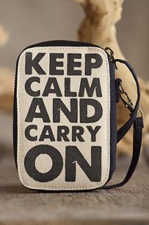 KEEP CALM CARRY ON IPHONE 4S SMART CELL PHONE CASE WRISTLET WALLET