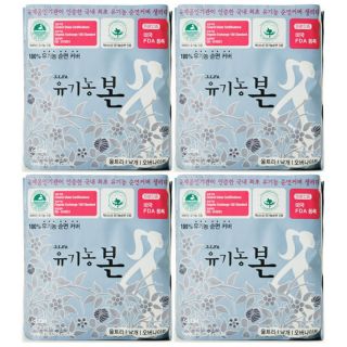 Organic Cotton Sanitary pad Napkin(OVERNIG HT)11 x 4pack