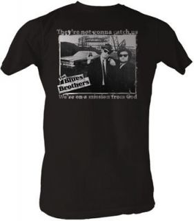 Licensed The Blues Brothers Not Gonna Catch Us Adult Shirt S 2XL
