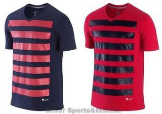Nike Cristiano Ronaldo Cotton V neck t shirt Sz S M L XL Navy Blue