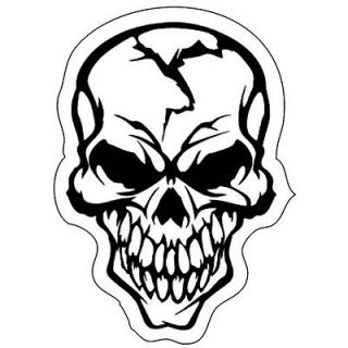 Skull Bones Demon Crack Smile Devil Evil Terror Printed Vinyl Sticker