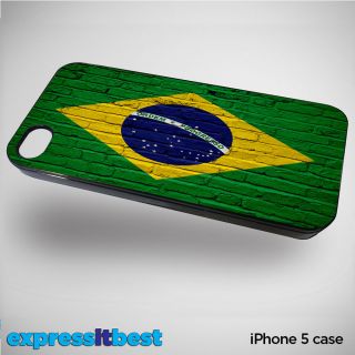 Case for iPhone 5 w/ Flag of Brazil on Bricks (Brazilian BR)