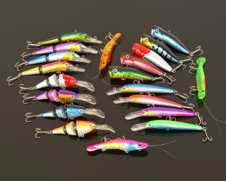 Random 1 30 pcs assorted tackle VCM baits high quality fishing lures
