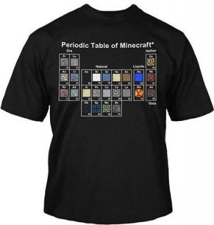 Minecraft Periodic Table Licensed Youth T Shirt Tee XS S M L XL