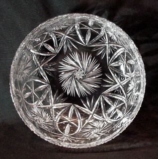Tutbury Crystal Cut Lead Glass 8 Bowl    Pinwheels, Stars & Fans